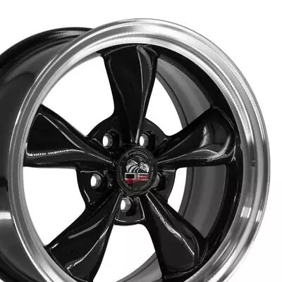 17x8 Wheels Fit Ford Mustang Bullitt Blk Mach'd Rims 3448 W1X SET • $683