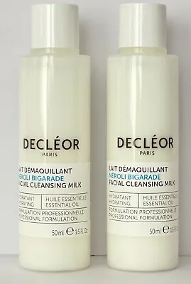 £15.95 • Buy Decleor NEROLI BIGARADE CLEANSING MILK Lotion Cleanser 2 X 50ML Duo = 100ML NEW