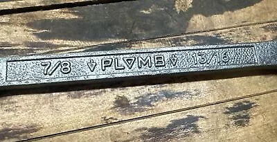 Vintage PLOMB TOOLS  PEBBLE STYLE  No. 3040 Open End Wrench 13/16  X 7/8  U.S.A. • $20