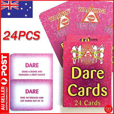 24 Pk Dare Cards Hens Night Fun Hen New Party Game Wedding Girls Bachelorette • $5.25