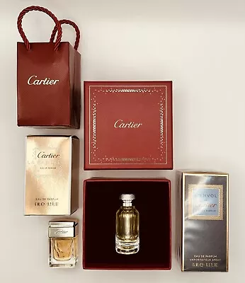 *LOT Of 3* Cartier Eau De Parfum L'ENVOL 0.16/0.5 Fl.oz. & LA PANTHERE 0.2 Fl.oz • $70