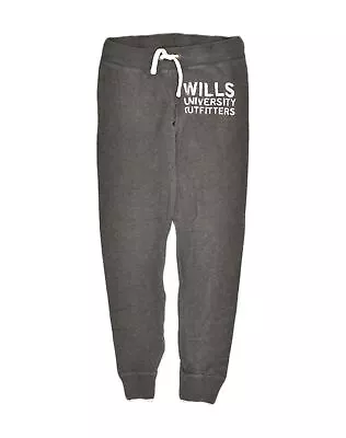 JACK WILLS Womens Tracksuit Trousers Joggers UK 8 Small Grey Cotton AD05 • £14.09