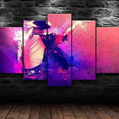 Michael Jackson King Of Pop 5 Piece Canvas Wall Art Print Home Decor • $84.54