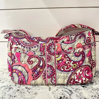 Vera Bradley Pink And Gray Shoulder Bag. Paisley Meets Plaid. • $17