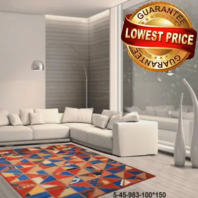 Modern Floor Rugs Patchwork Kilim Rugs Wool Carpet Natural Rugs5-45 • $145