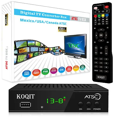 ATSC TV Tuner Digital Converter Box For Tv Recorder USB Media Player Analog HDMI • $29.99