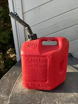 Vintage Blitz 2 Gallon 8 Oz Plastic Gas Can Red • $48