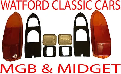  MGB And MG Midget Complete Rear Light & Reverse Lens Kit For Years 1970-1980 • $93.28