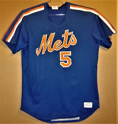 NEW YORK METS #5 PRE-GAME WORN Blue Majestic JERSEY With FREE Pants • $140