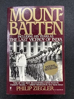 Mountbatten  Paperback Book By Philip Ziegler LAST VICEROY OF INDIA • $8