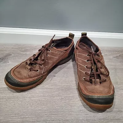 Merrell Mimosa Lace Cocoa Brown Leather Lace Up Trail Shoes Hiking Womens Sz 9 • $32