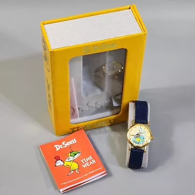 Vintage Dr. Seuss Time Wear Watch Gold Fish Women's Gold Tone Wristwatch 1998 • $69.34