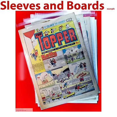 The Topper And Old Large Comics. Comic Bags And Boards Acid Free Size6 A3 X 10 • $38.26