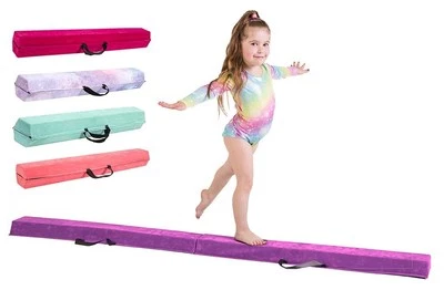 Trave Da Ginnastica Pieghevole 2,4m - In Finta Pelle Scamosciata, Colore Lavanda - Foto 8