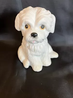 Vintage HOMCO 1411 White Maltese Westie Puppy Dog Figurine From Taiwan 3   • $5.99