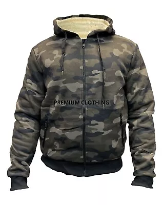 FLEECE LINED Ex Store Mens Sherpa Thermal Hooded Fur Jackets Thick EXTRA Warm 24 • £12.99