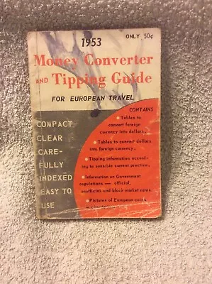Money Converter And Tippng Guide 1953 • $4.98