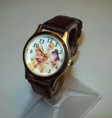 Disney Princess Watch Sleeping Beauty-Cinderella-Belle Lovely Looks & Runs Great • $26.99