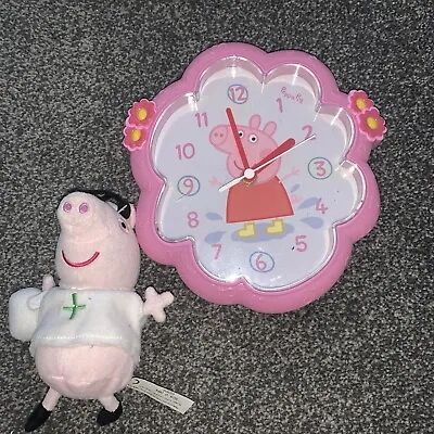 £2.99 • Buy Peppa Pig Wall Clock, Children's Wall Clock, Officially Licensed, And Teddy