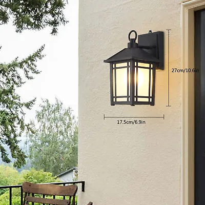 Outdoor Light Sensor Light Fixture Dusk To Dawn Porch Sconce Wall Mounted Lamp • $33.25