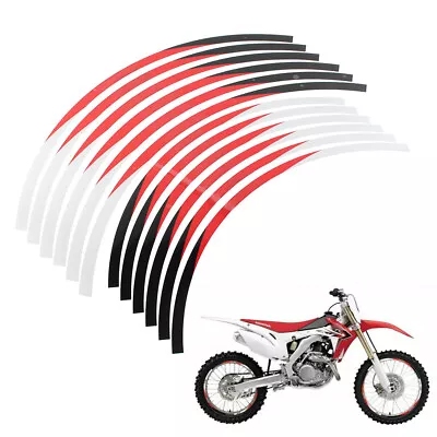 Wheel Decals Rim Stickers Tape Stripes Fit Honda CRF 250L/ RALLY CRF 300L Red Hi • £19.88