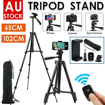 $18.99 • Buy Professional Camera Tripod Stand Mount Remote + Phone Holder For IPhone Samsung