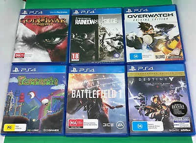 $79.99 • Buy Bulk Buy PS4 Games Playstation 4 Overwatch, God Of War, Destiny, Battlefield