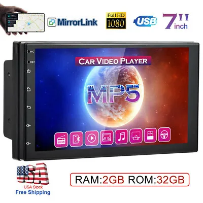 32GB 7'' Android 10 Car Stereo Radio Touch Screen MP5 Player WIFI GPS Bluetooth • $59.87