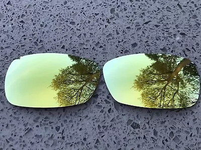 Etched Polarized 24k Gold Mirrored Replacement Lenses For Oakley Crosshair 2.0 • £19.99