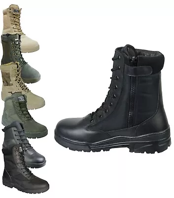 Savage Island Patrol Combat Boot Leather ZIP Army Tactical Cadet Security Police • £29.99