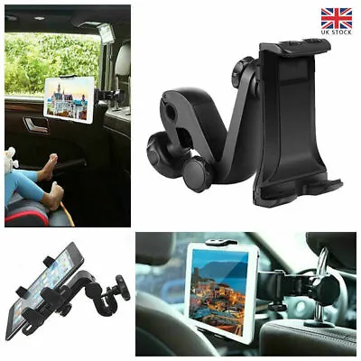 Car Back Seat Headrest Mount Tablet Holder Universal For IPad IPhone Phones GPS • £7.39