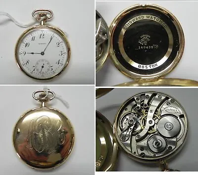 W97  1912 E. Howard 14K Solid Gold 12S 17J OF Grade 7 Pocket Watch • $750