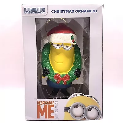 Kurt Adler Despicable Me Minion Christmas Ornament Dave With Wreath Santa Hat • $13.45