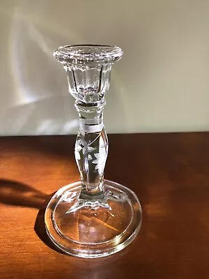 Vintage Magnesium Etched Crystal Candlestick • $25