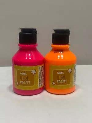  NEON FINGER Paint Childrens Ready Mixed Non Toxic Kids Paints Bottles • £4.99