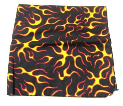  Bandana Scarf Handkerchief Fiery Flames Adult Unisex 20  X 21  USA Made  • $4.95