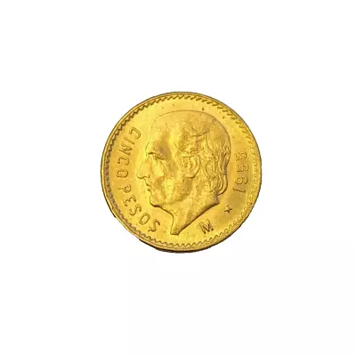 1955 Mexico $5 Pesos - Mexican Gold Gem BU Coin - C23 • $310