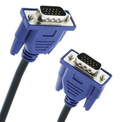 £2.90 • Buy 15 Pin VGA / SVGA Extension Cable 3 Meter Male To Male PC Computer Monitor LCD