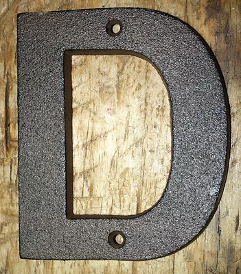 Cast Iron Industrial LETTER D Sign Rustic Brown 5  Tall Alphabet  • $7.99