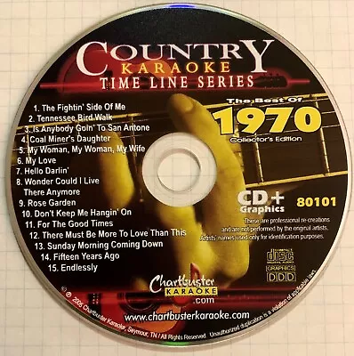 Chartbuster Karaoke Time Line 1970 - Country - Cb80101 - Merle Haggard & More • $9.49