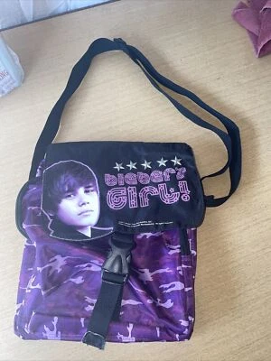 £16.66 • Buy Justin Bieber Shoulder Bag 2011 5 Star Purple Camo And Black Nice!