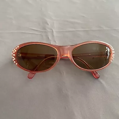 VINTAGE ROXY Quiksilver Barbie Sunglasses Womens Pink Stud Frames Grey Lens Y2K • £9.99