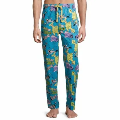 Men's Sesame Street Sleep Lounge Pajama Pants NWT Big Bird Oscar Elmo Count • $32.99