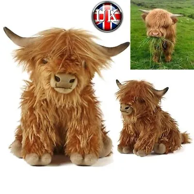 £12.39 • Buy 25CM Cuddly Highland Cow Soft Toy Living Nature Teddy Plush Toys Doll Xmas Gift