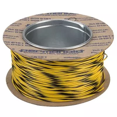 Equipment Hook-Up Wire 16/0.2mm Yellow/Black Striped (Priced Per 5 Metres) • £3.80