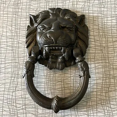 Vintage HeavyBrass/Cast Metal? Lion Head Door Knocker • $29.99