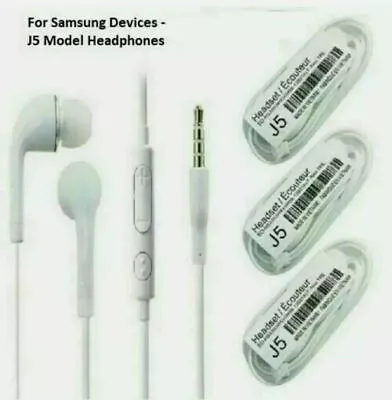 Headphones Earphone For Samsung Basic To S3 S4 S5 S6 S7 With Mic Model J5 • £3.49