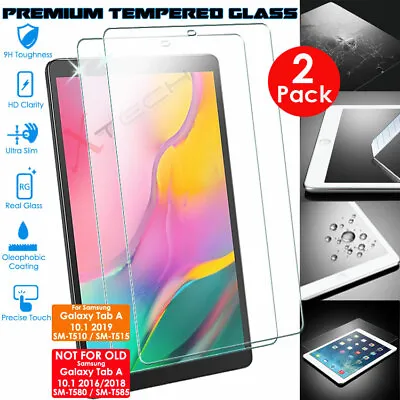 £6.95 • Buy 2x TEMPERED GLASS Screen Protector For Samsung Galaxy Tab A 10.1  2019 (SM-T510)