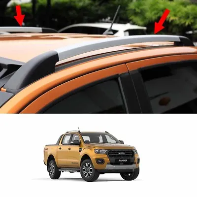 Silver Aluminium Roof Rack Bar Trim Fits Ford Ranger Wildtrak XLT 2018 - 2019 • $368.26