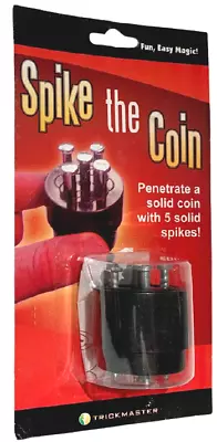 SPIKED COIN Spikes Thru Box Penetration Magic Trick Set 5 Nails Money Beginner • $8.49